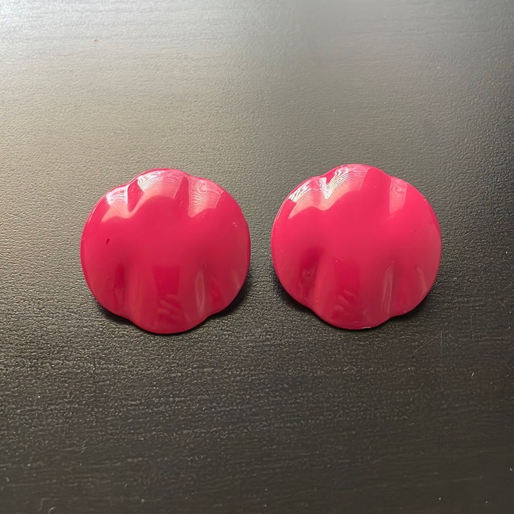 Vintage Hot Pink Earrings